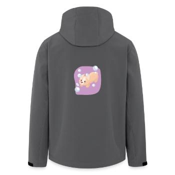 Seifenblasen Hund - Recycelte Männer Softshell-Jacke von Stanley/Stella - Anthrazit - Hinten - AI Model Male 185 light (185cm)