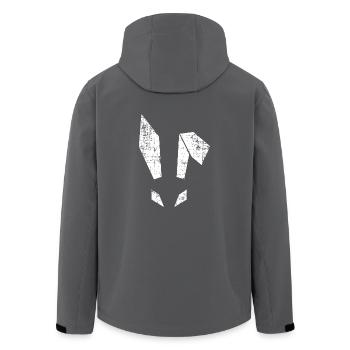 Cooles Mädchen & Jungs Oster Hase Party Design - Recycelte Männer Softshell-Jacke von Stanley/Stella - Anthrazit - Hinten - AI Model Male 185 light (185cm)