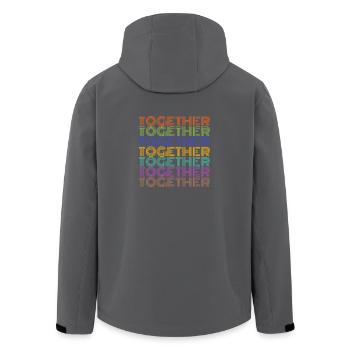 Together Schrift Geschenk - Recycelte Männer Softshell-Jacke von Stanley/Stella - Anthrazit - Hinten - AI Model Male 185 light (185cm)