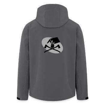 Axt Feuer Zelt Zelten Camping Geschenk - Recycelte Männer Softshell-Jacke von Stanley/Stella - Anthrazit - Hinten - AI Model Male 185 light (185cm)