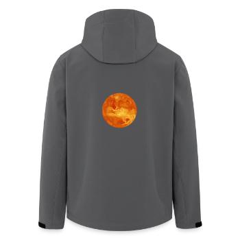 Venus, Planet des Jahres 2018 - Recycelte Männer Softshell-Jacke von Stanley/Stella - Anthrazit - Hinten - AI Model Male 185 light (185cm)
