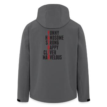 Bester Vater den es gib - Recycelte Männer Softshell-Jacke von Stanley/Stella - Anthrazit - Hinten - AI Model Male 185 light (185cm)