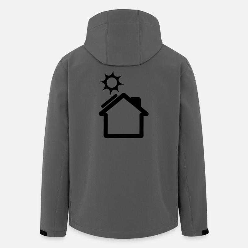 Solar panel on house logo - Men’s Recycled Softshell Jacket by Stanley/Stella - anthracite