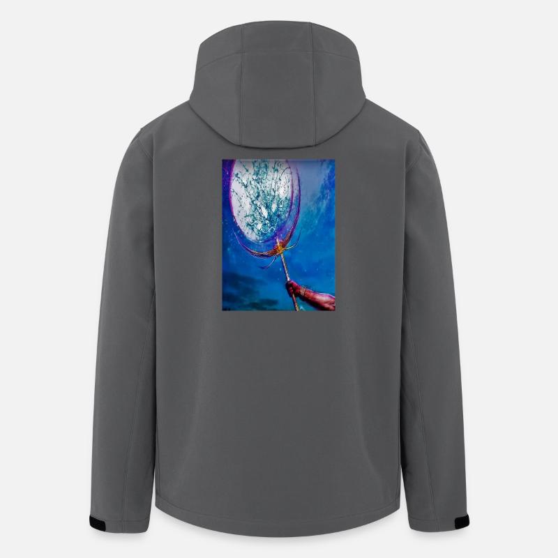 Blauer Traumfänger Netz - Recycelte Männer Softshell-Jacke Discoverer von Stanley/Stella - Anthrazit