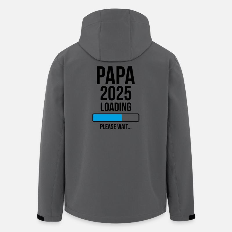Papa 2025 Loading Bitte warten... - Recycelte Männer Softshell-Jacke von Stanley/Stella - Anthrazit