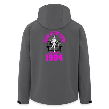 Tennis Shirt Frauen Geburtstag Jubiläum 1984 - Recycelte Männer Softshell-Jacke von Stanley/Stella - Anthrazit - Hinten - AI Model Male 185 light (185cm)