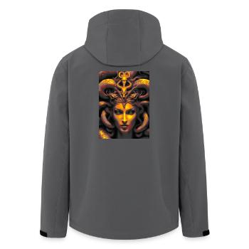 Medusa Gorgon - Men’s Recycled Softshell Jacket by Stanley/Stella - anthracite - Back - AI Model Male 185 light (185cm)