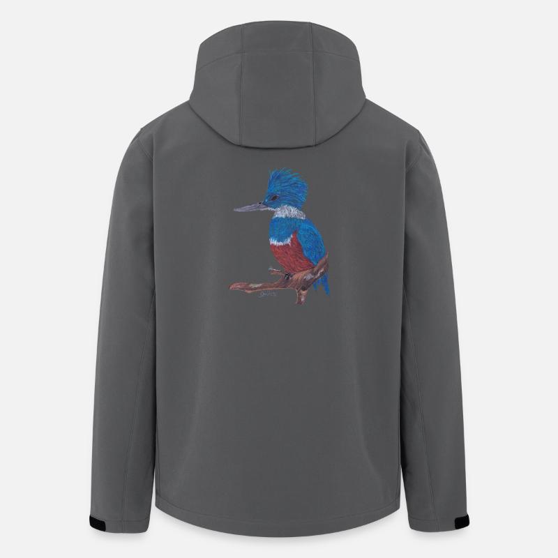 En karismatisk isfugl. - Softshelljakke herre i resirkulert polyester Stanley/Stella - kull