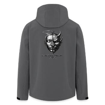 Code de la Lumière et des Ténèbres - Veste softshell homme en polyester recyclé Stanley/Stella - charbon - Dos - AI Model Male 185 light (185cm)