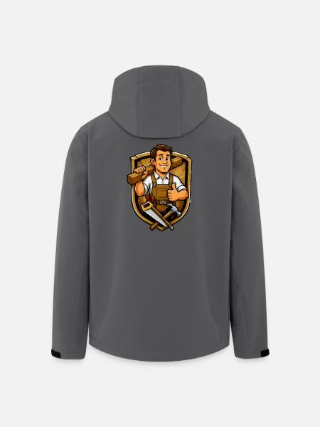 handwerker-wappen-tischler - Recycelte Männer Softshell-Jacke von Stanley/Stella - Anthrazit