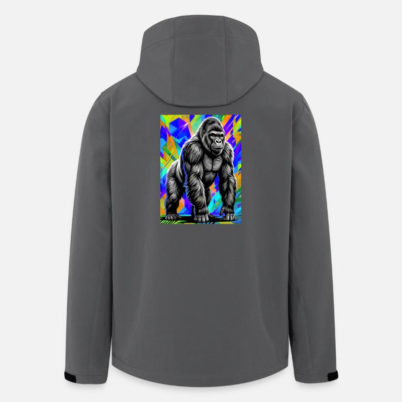 Gorilla - Recycelte Männer Softshell-Jacke von Stanley/Stella - Anthrazit