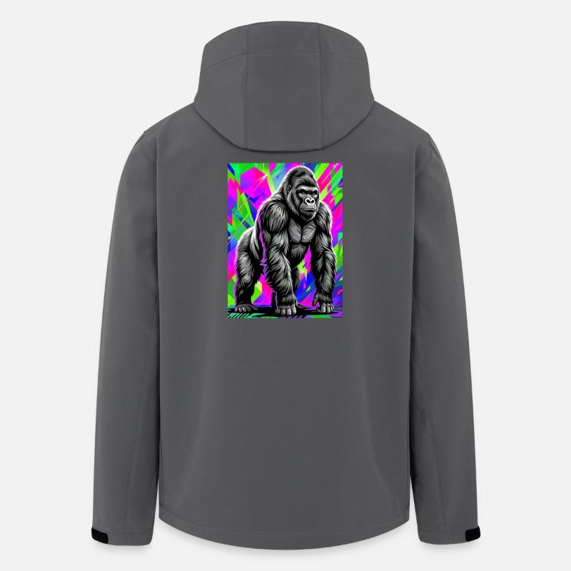 Gorilla - Recycelte Männer Softshell-Jacke von Stanley/Stella - Anthrazit