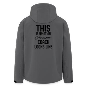 Coach Sports Appreciation Gift - Men’s Recycled Softshell Jacket by Stanley/Stella - anthracite - Back - AI Model Male 185 light (185cm)