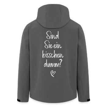 Sind Sie Ein Bisschen Dumm Misanthrop Smalltalk - Recycelte Männer Softshell-Jacke von Stanley/Stella - Anthrazit - Hinten - AI Model Male 185 light (185cm)