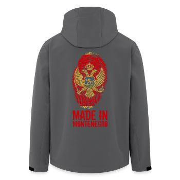 Made in Montenegro / Gemacht in Montenegro - Recycelte Männer Softshell-Jacke von Stanley/Stella - Anthrazit - Hinten - AI Model Male 185 light (185cm)
