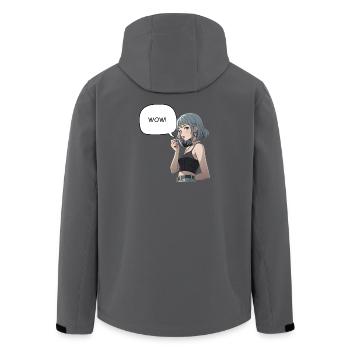 WOW - Manga Girl - Recycelte Männer Softshell-Jacke von Stanley/Stella - Anthrazit - Hinten - AI Model Male 185 light (185cm)