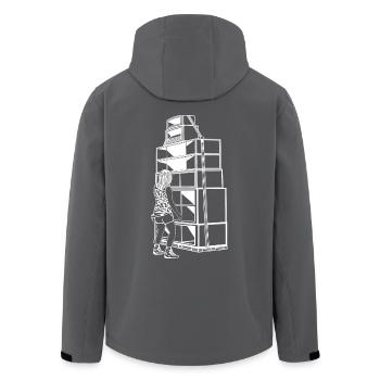 Tekno 23 Soundsystem Girl - Recycelte Männer Softshell-Jacke von Stanley/Stella - Anthrazit - Hinten - AI Model Male 185 light (185cm)