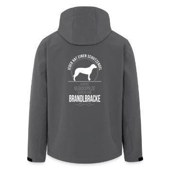 BRANDLBRACKE Schutzengel Wilsigns - Recycelte Männer Softshell-Jacke von Stanley/Stella - Anthrazit - Hinten - AI Model Male 185 light (185cm)