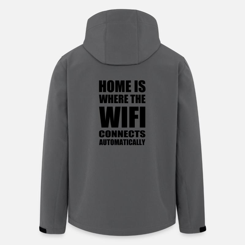 Wifi nach Hause schwarz - Recycelte Männer Softshell-Jacke von Stanley/Stella - Anthrazit
