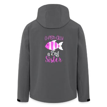 Große Schwester Geschenk Nachwuchs Shirt - Recycelte Männer Softshell-Jacke von Stanley/Stella - Anthrazit - Hinten - AI Model Male 185 light (185cm)