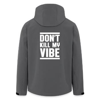Don't kill my vibe - Recycelte Männer Softshell-Jacke von Stanley/Stella - Anthrazit - Hinten - AI Model Male 185 light (185cm)