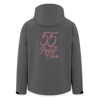 55 Party Crew 55. Geburtstag 55 Jahre alt - Recycelte Männer Softshell-Jacke von Stanley/Stella - Anthrazit - Hinten - AI Model Male 185 light (185cm)