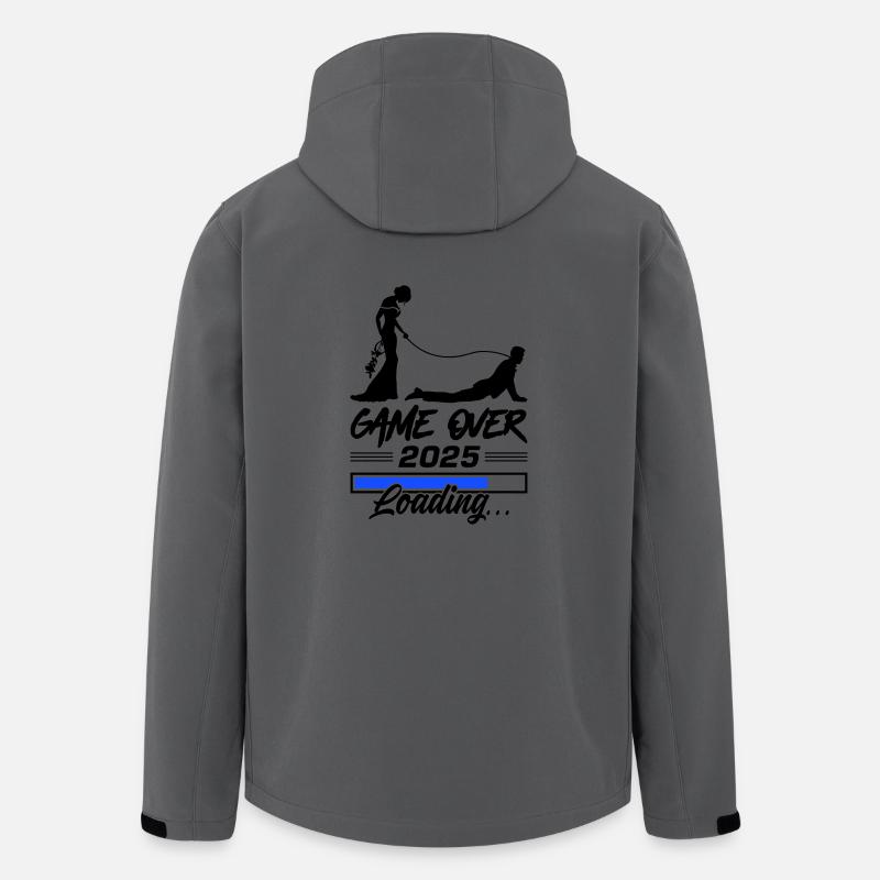 Hochzeit Loading 2025 Game Over - Recycelte Männer Softshell-Jacke von Stanley/Stella - Anthrazit