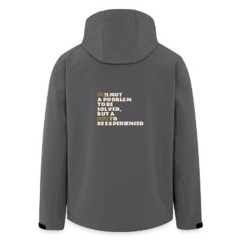Life is not a problem... - Sprüche - Life Quotes - Recycelte Männer Softshell-Jacke von Stanley/Stella - Anthrazit - Hinten - AI Model Male 185 light (185cm)