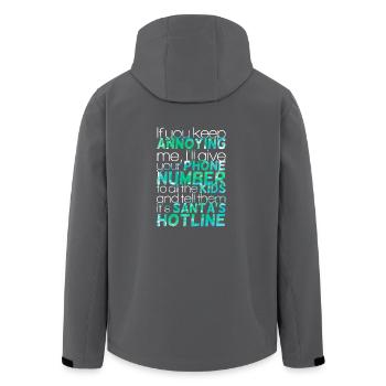 If you keep annoying... - Sprüche - Funny Quotes - Recycelte Männer Softshell-Jacke von Stanley/Stella - Anthrazit - Hinten - AI Model Male 185 light (185cm)