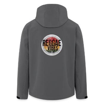 Reggae Vibes - Recycelte Männer Softshell-Jacke von Stanley/Stella - Anthrazit - Hinten - AI Model Male 185 light (185cm)