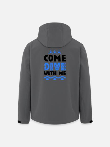 Funny sayings for divers - Men’s Recycled Softshell Jacket by Stanley/Stella - anthracite