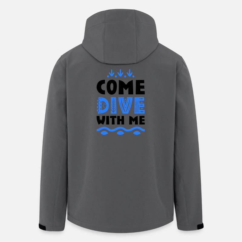 Funny sayings for divers - Men’s Recycled Softshell Jacket by Stanley/Stella - anthracite