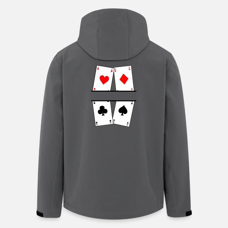 Textbanner mit vier Assen - Recycelte Männer Softshell-Jacke von Stanley/Stella - Anthrazit