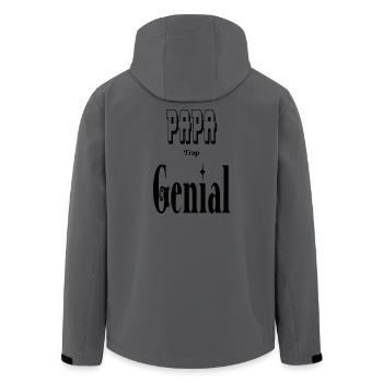 Papa Trop Génial Père - Veste softshell homme en polyester recyclé Stanley/Stella - charbon - Dos - AI Model Male 185 light (185cm)