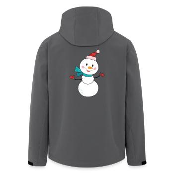 Snowman Cartoon - Men’s Recycled Softshell Jacket by Stanley/Stella - anthracite - Back - AI Model Male 185 light (185cm)