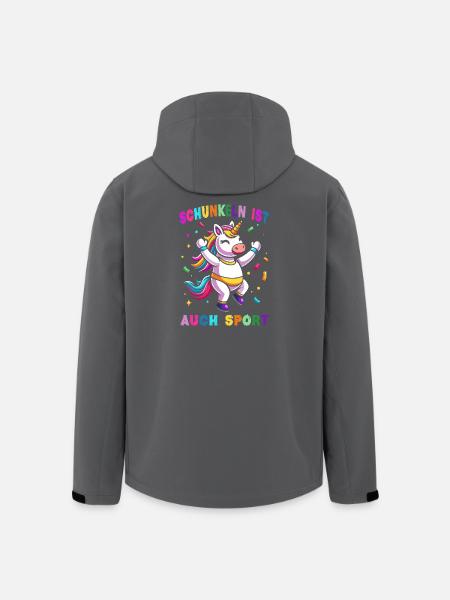Einhorn Konfetti Karneval Funny - Recycelte Männer Softshell-Jacke von Stanley/Stella - Anthrazit