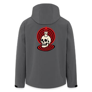 Hypno Skull - Recycelte Männer Softshell-Jacke von Stanley/Stella - Anthrazit - Hinten - AI Model Male 185 light (185cm)