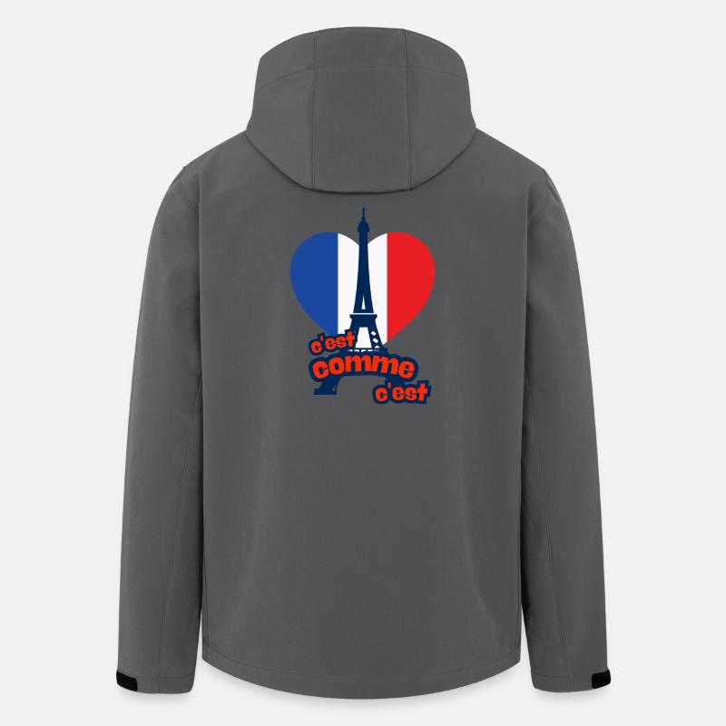 c'est as c'est – Frankreich - Recycelte Männer Softshell-Jacke von Stanley/Stella - Anthrazit