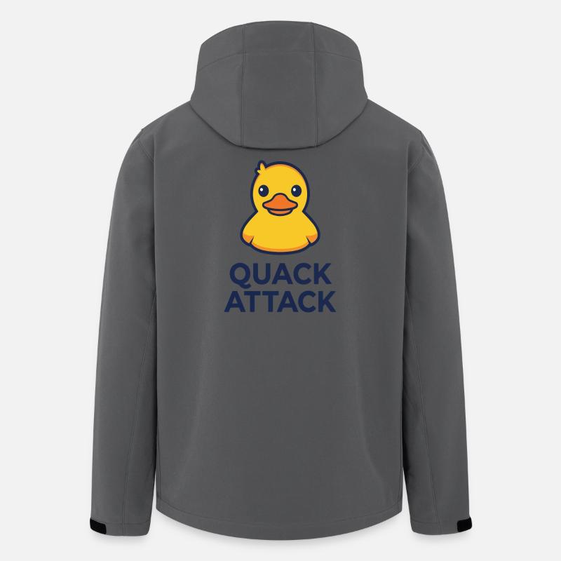 Quack-Angriff Gummienten-Grafik - Recycelte Männer Softshell-Jacke von Stanley/Stella - Anthrazit