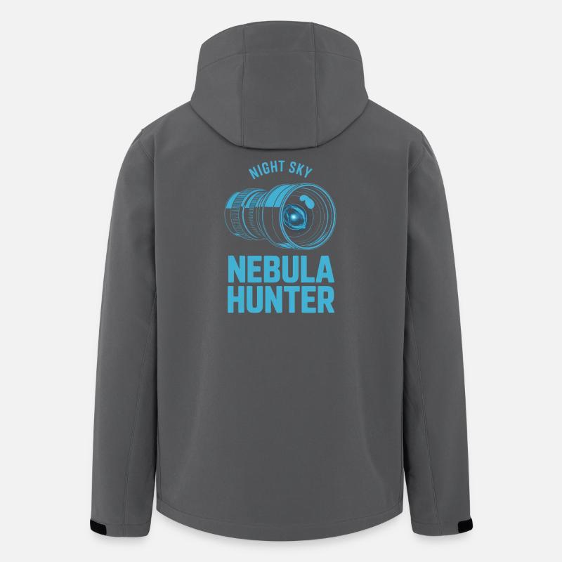 Nebula Hunter Night Sky Teleskop-Tee - Recycelte Männer Softshell-Jacke von Stanley/Stella - Anthrazit