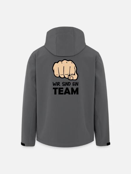 faust_team_002 - Recycelte Männer Softshell-Jacke von Stanley/Stella - Anthrazit