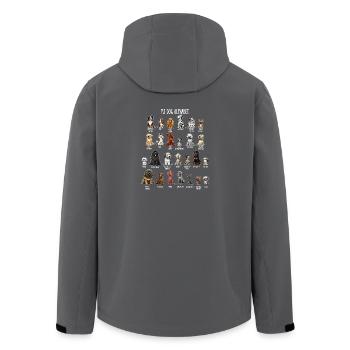 Dog alphabet - Recycelte Männer Softshell-Jacke von Stanley/Stella - Anthrazit - Hinten - AI Model Male 185 light (185cm)