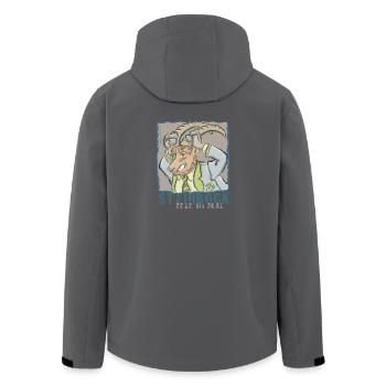 Sternzeichen - Steinbock - Recycelte Männer Softshell-Jacke von Stanley/Stella - Anthrazit - Hinten - AI Model Male 185 light (185cm)
