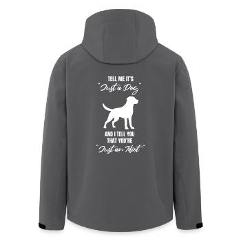 Hund Hundeliebe Hundehalter Hundeschule Herrchen - Recycelte Männer Softshell-Jacke von Stanley/Stella - Anthrazit - Hinten - AI Model Male 185 light (185cm)