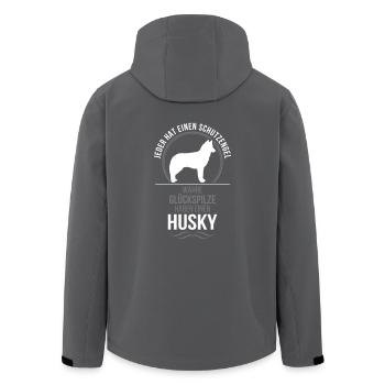 HUSKY Schutzengel Wilsigns - Recycelte Männer Softshell-Jacke von Stanley/Stella - Anthrazit - Hinten - AI Model Male 185 light (185cm)