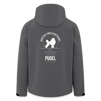 PUDEL Schutzengel Wilsigns - Recycelte Männer Softshell-Jacke von Stanley/Stella - Anthrazit - Hinten - AI Model Male 185 light (185cm)