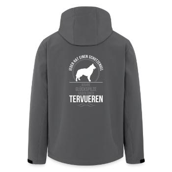 TERVUEREN Schutzengel Wilsigns - Recycelte Männer Softshell-Jacke von Stanley/Stella - Anthrazit - Hinten - AI Model Male 185 light (185cm)