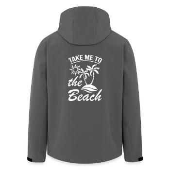 Take Me To The Beach - Recycelte Männer Softshell-Jacke von Stanley/Stella - Anthrazit - Hinten - AI Model Male 185 light (185cm)