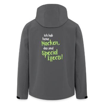 Ich hab keine Macken, das sind Special Effects! - Recycelte Männer Softshell-Jacke von Stanley/Stella - Anthrazit - Hinten - AI Model Male 185 light (185cm)