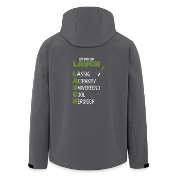 Lauch - Recycelte Männer Softshell-Jacke von Stanley/Stella - Anthrazit - Hinten - AI Model Male 185 light (185cm)